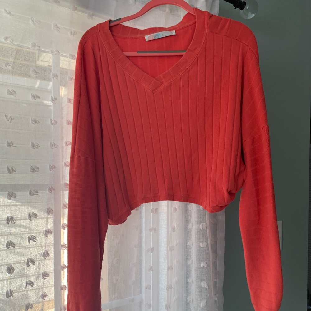 Free people crop pullover sweater